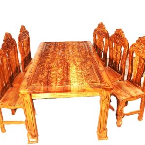 আকাশমনি কাঠের ডাইনিং টেবিল